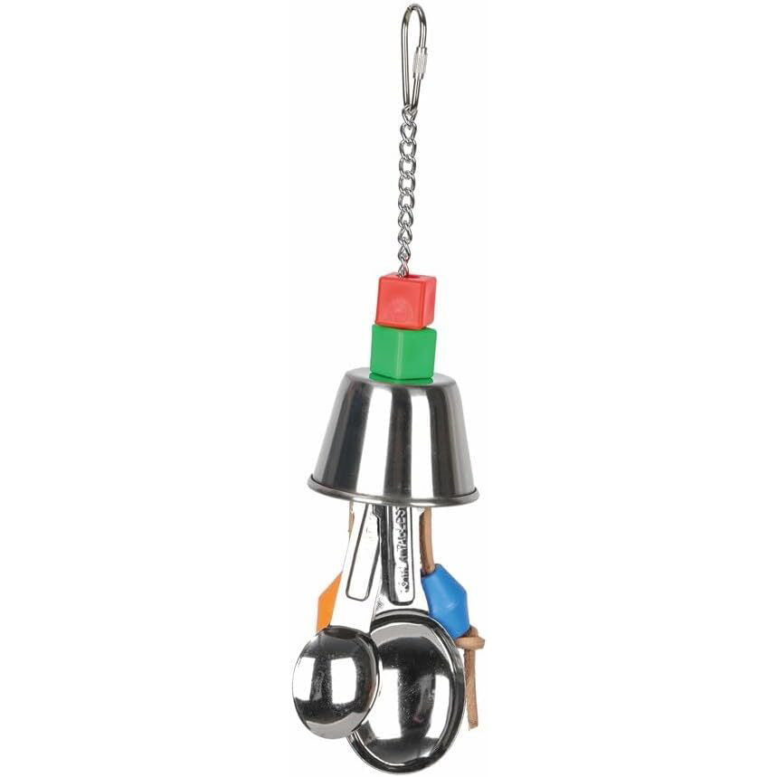 2x Nature Island Spoon Bobble Bird Pet Interactive Fun Cage Toy