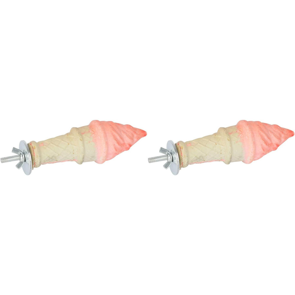2x Nature Island Cinnamon Ice Cream Perch Bird Beaks/Claw Pet Cage Toy Small