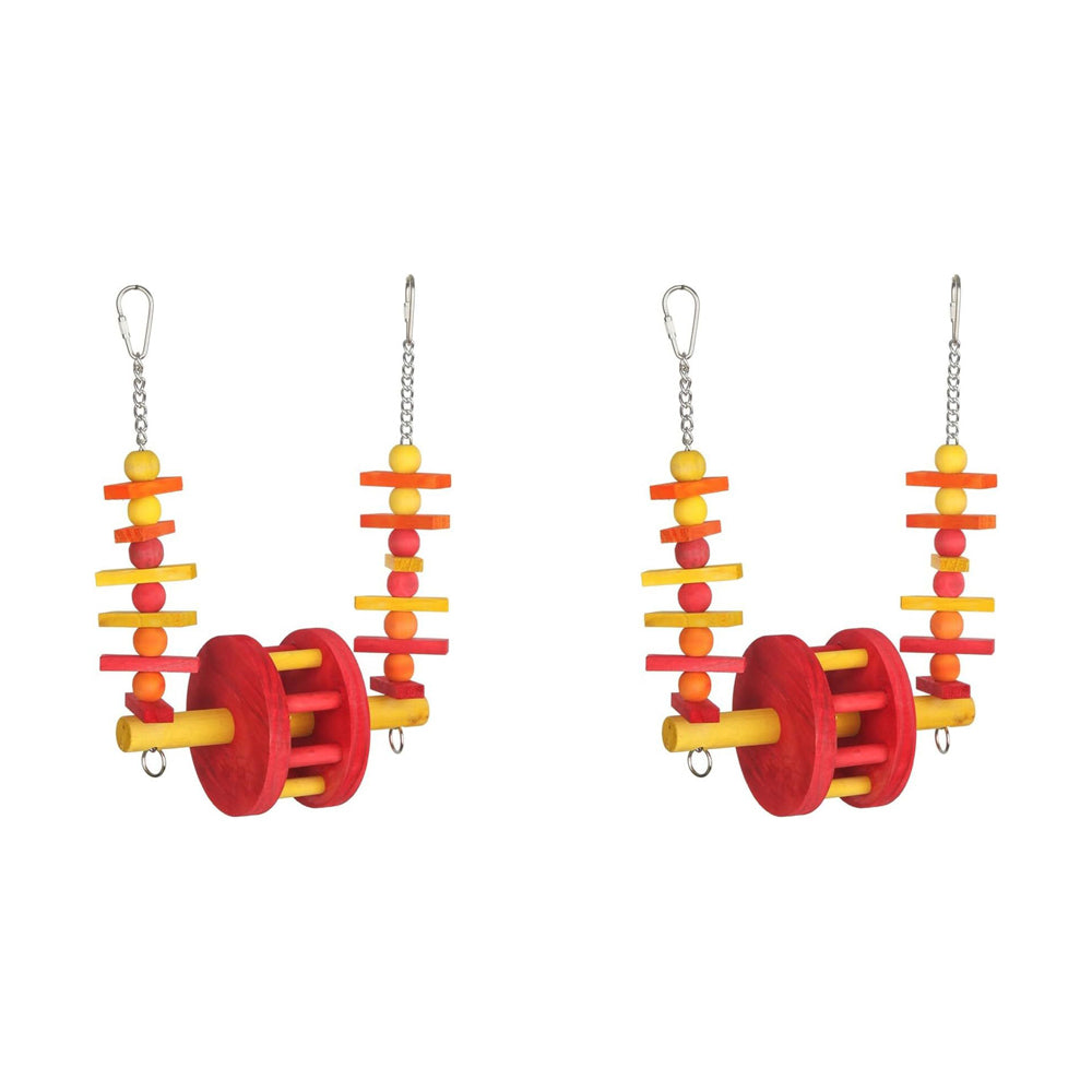 2x Nature Island Ferris Wheel Swing Bird Pet Interactive Cage Toy
