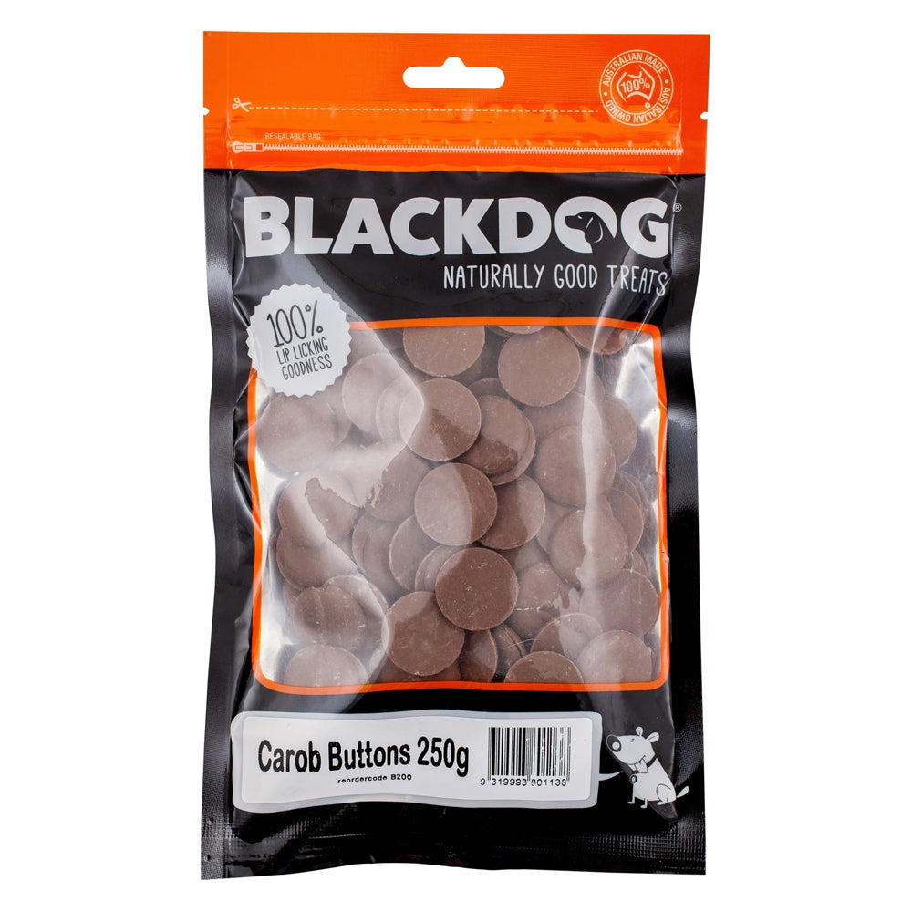 2PK Blackdog Carob Buttons 250g