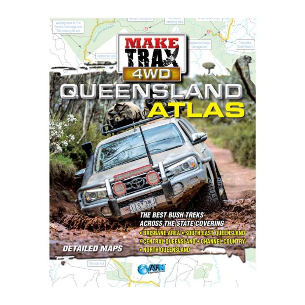 Make Trax 4WD QLD Off-Road Atlas Camping Guide 144-Pages 300x230cm