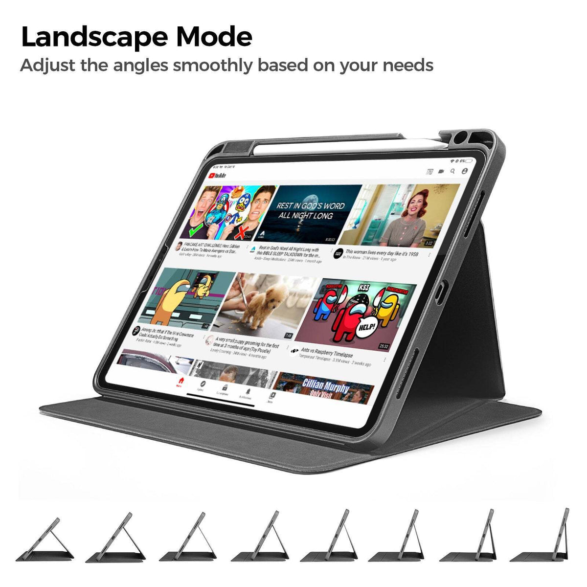 Tomtoc Inspire-B50 iPad Air Tri-Mode Case 10.9in - Black