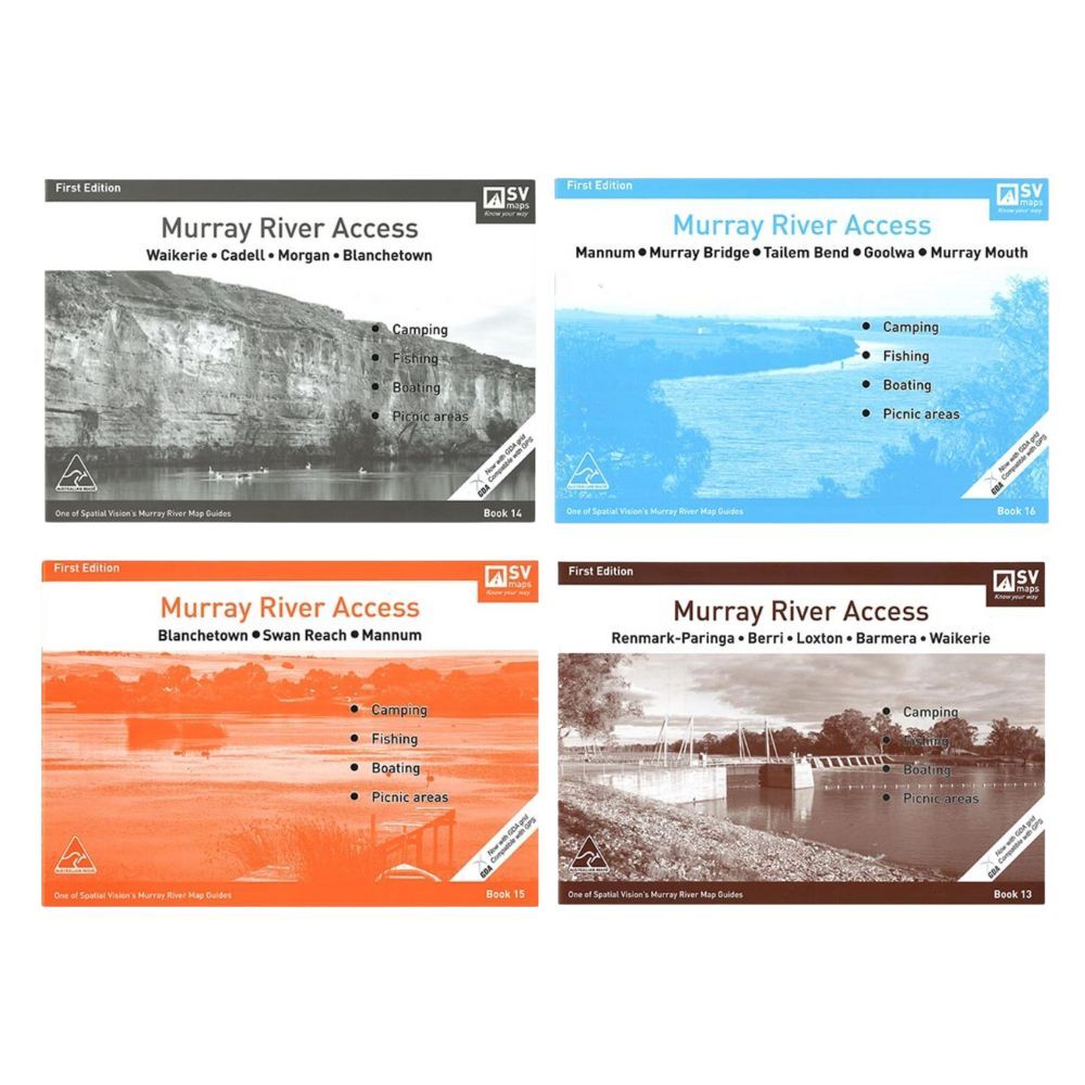 4pc AFN Murray River Access Book #13/14/15/16 Fishing Guide Combo Set