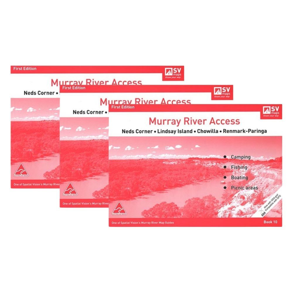 3PK Murray River Access Book #10 Fishing Guide 24-Pages 29.5x21cm - Red