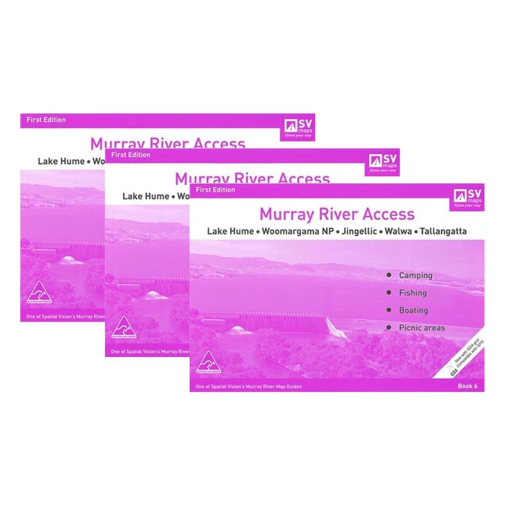 3PK Murray River Access Book #6 Fishing Guide 40-Pages 21x30cm - Purple