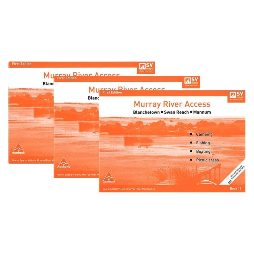3PK Murray River Access Book #15 Fishing Guide 32-Pages 21x30cm - Orange