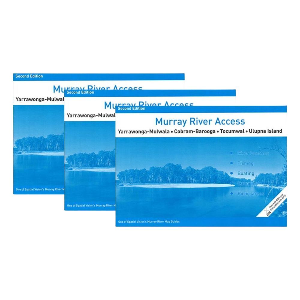3PK Murray River Access Book #1 Fishing Guide 28-Pages 21x30cm - Blue