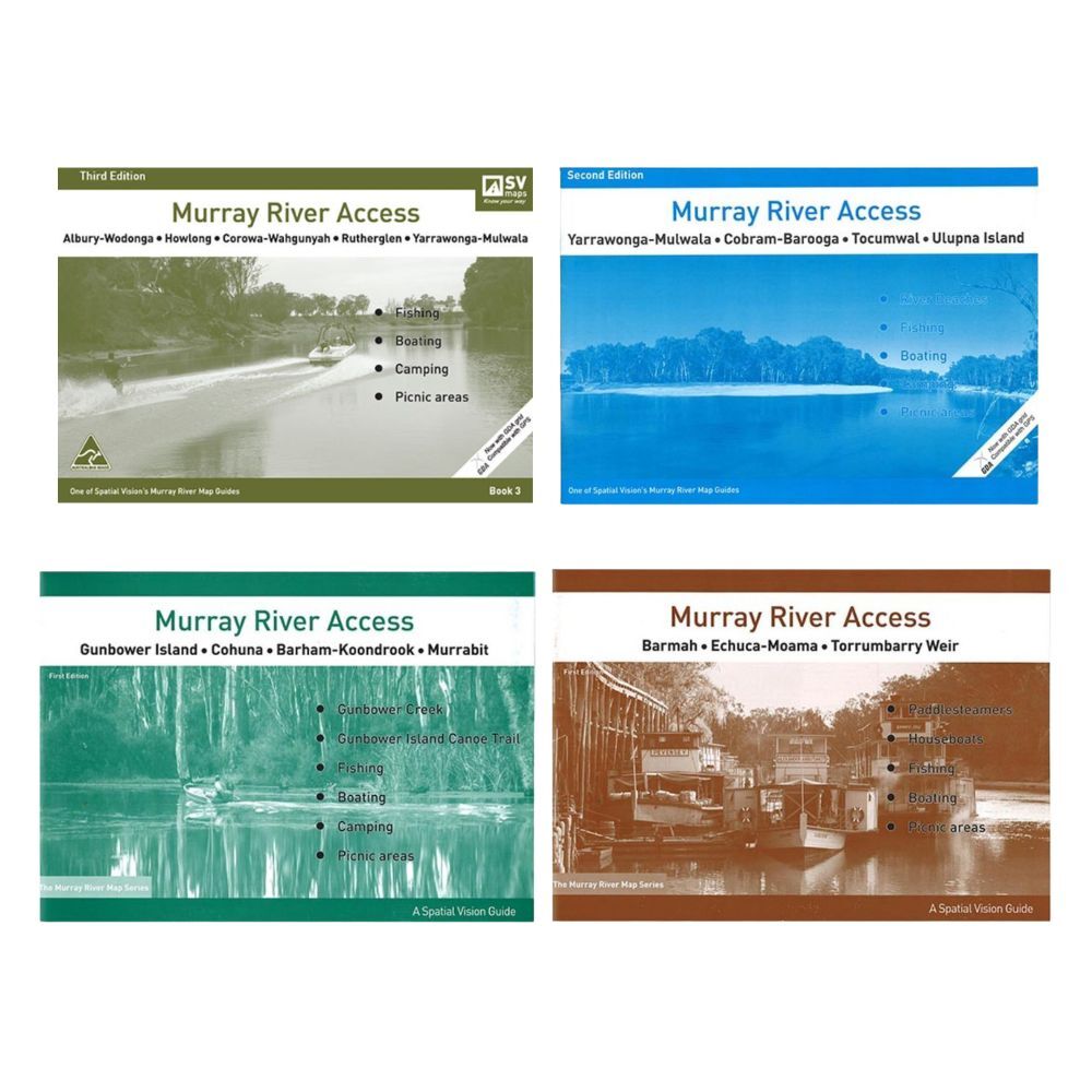 4pc AFN Murray River Access Book #1/2/3/4 Fishing Guide Combo Set