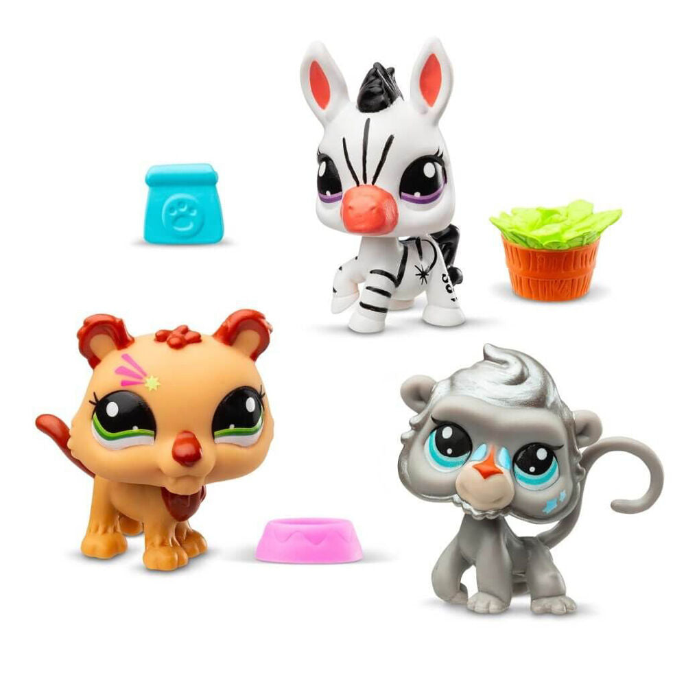 3pc Littlest Pet Shop Mini Animal Figure Toys S2 in Tube Assorted Kids 4y+