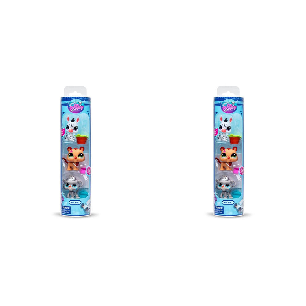 2x 3pc Littlest Pet Shop Mini Animal Figure Toys S2 in Tube Assorted Kids 4y+