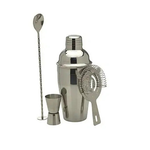 4pc Barpro Stainless Steel Cocktail Set Bar Kit Set Silver