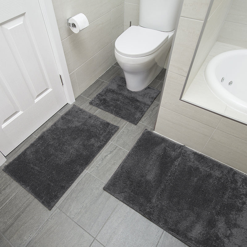 Bambury Ultra soft Microplush Giant Bath Mat 60 x 100cm Pewter