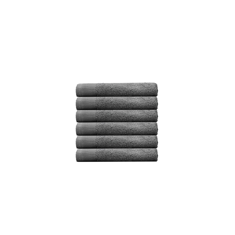 Bambury Ultra soft Elvire Face Washer Pewter 33x33cm Cotton Woven
