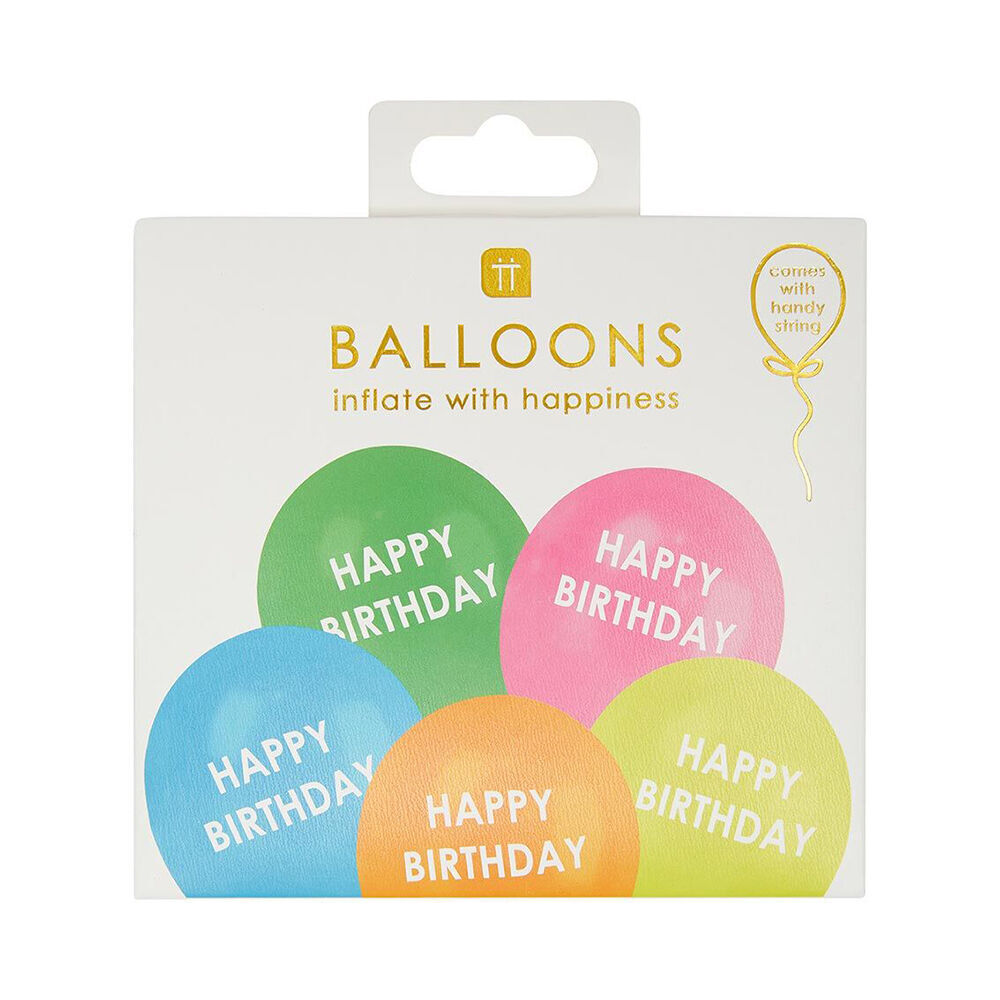 4x 5pc Talking Tables Balloons Happy Birthday Print Party Decoration