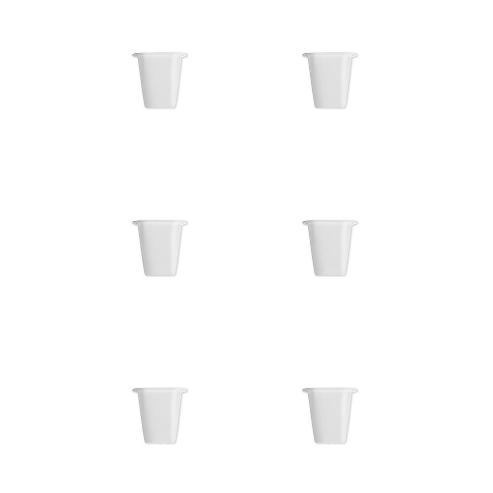6PK Homeleisure Balconia Square Pot Planter 25cm White Garden
