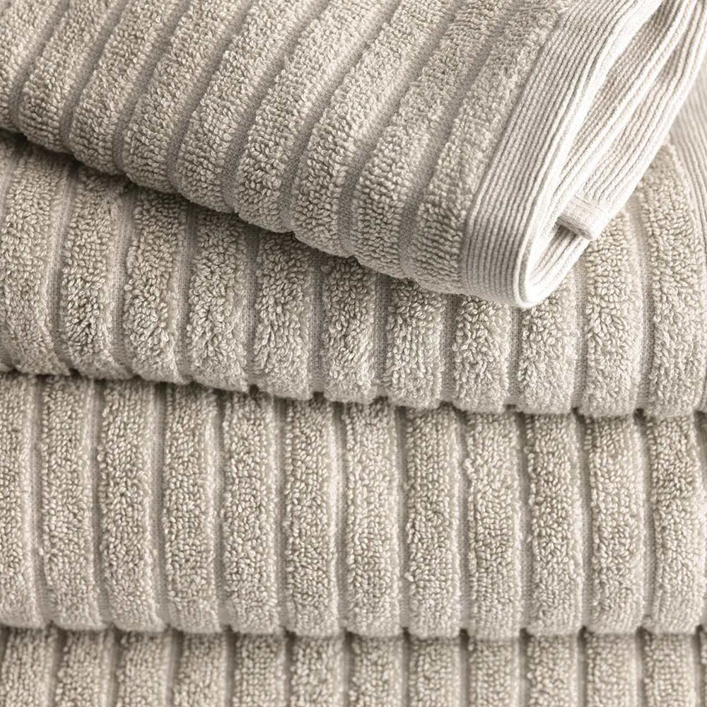 6pc Canningvale Alessia Cotton Bamboo Rib Towel Set - Latte
