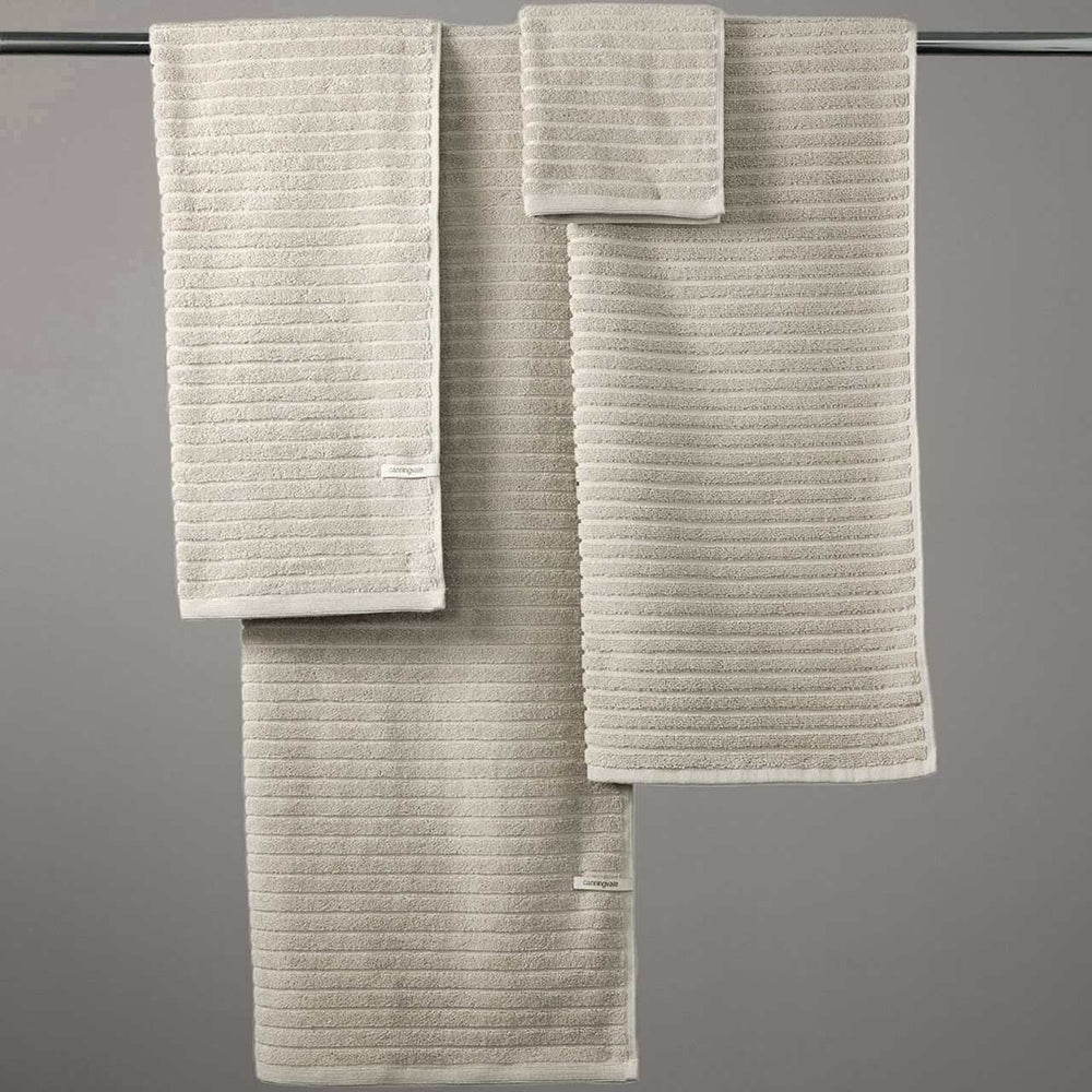 6pc Canningvale Alessia Cotton Bamboo Rib Towel Set - Latte