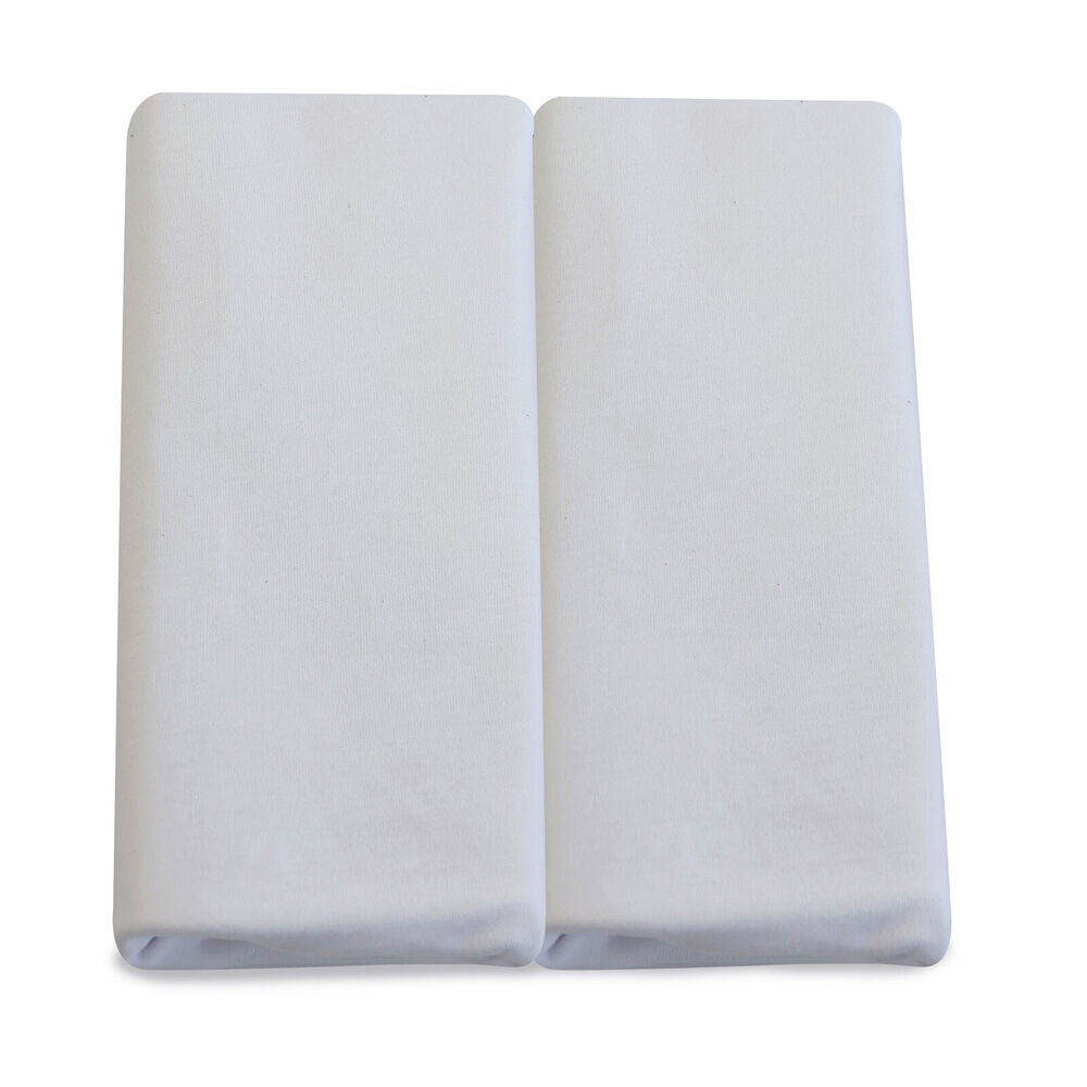 2x 2pc Bubba Blue Soft Jersey Moses Basket Fitted Baby Bed Sheets