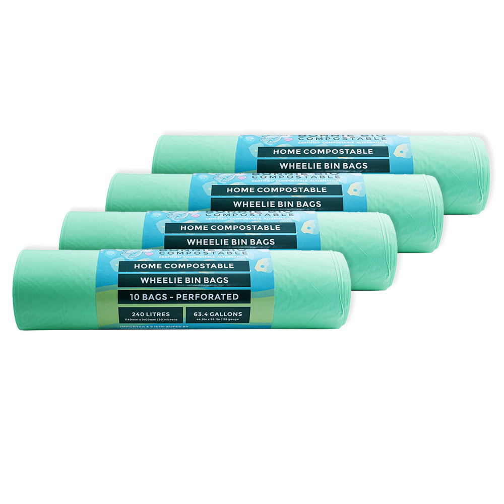 40PK Bonnie Bio Compostable 240L Wheelie Bin Bags