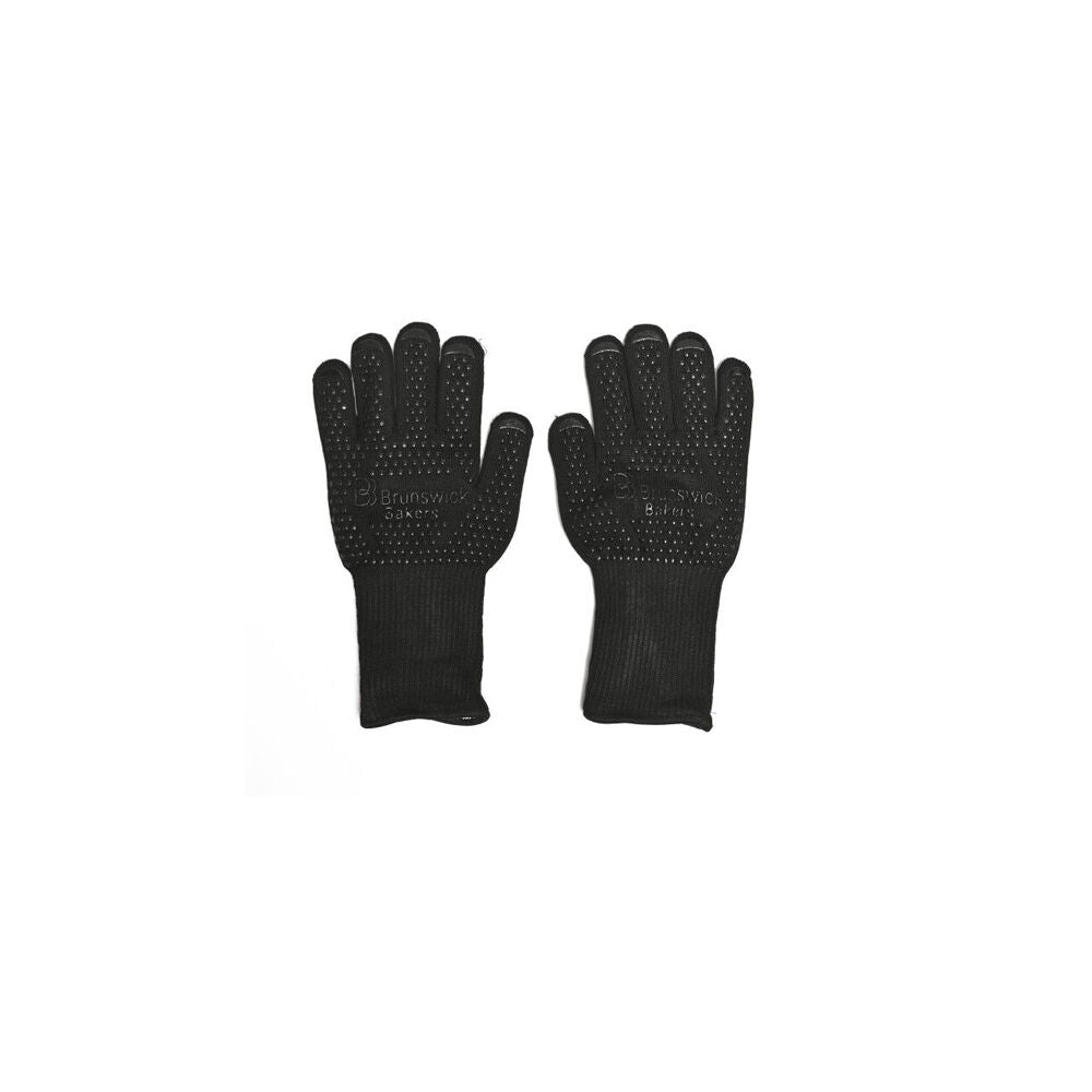 Brunswick Bakers Heat Resistant Baking/BBQ Gloves LRG - Black