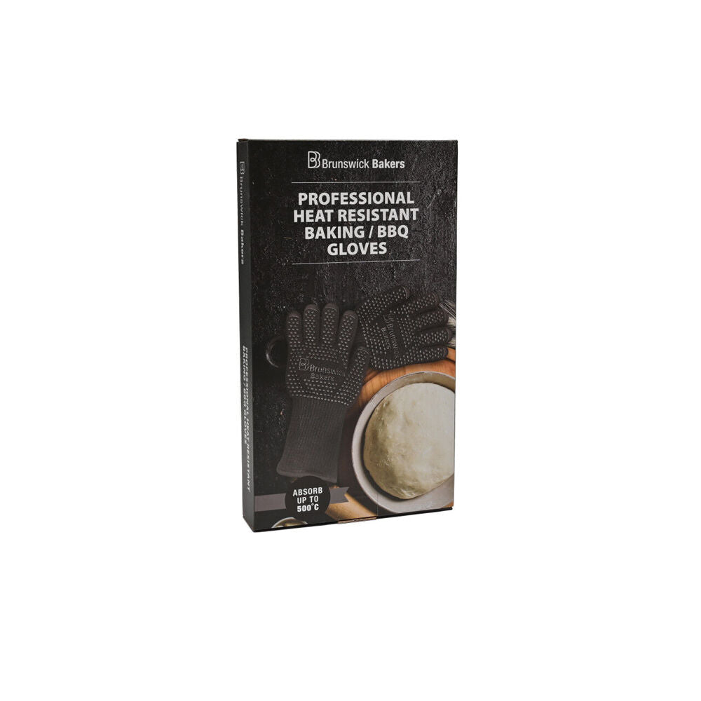 Brunswick Bakers Heat Resistant Baking/BBQ Gloves MED - Black