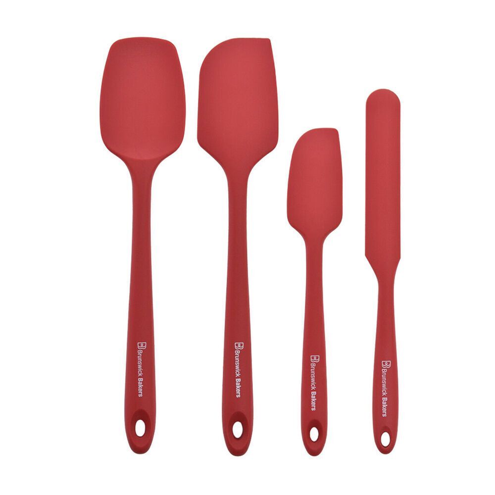 2x 4pc Brunswick Bakers Spatula Red Silicone Cooking Baking 28cm