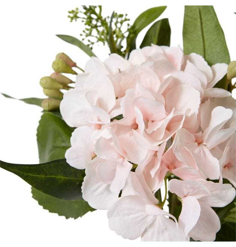 E Style Artificial 30cm Plastic Hydrangea Sadie Bouquet - Pink