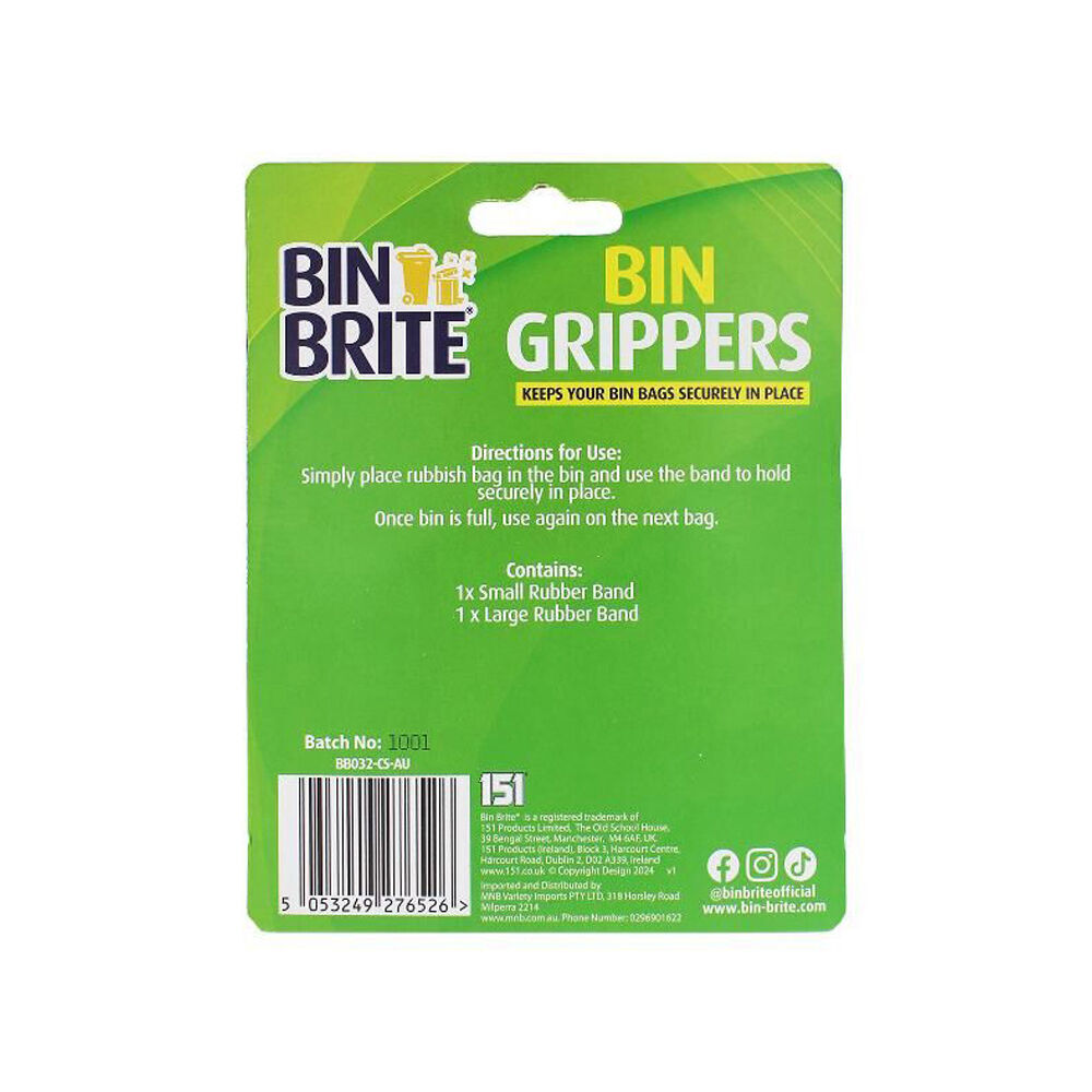 6x 2pc Bin Brite Rubber Band Bin Grippers Pack S/L - While