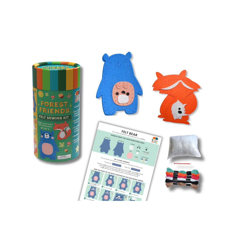 Buddy & Barney Felt Sewing Kit Tube Forest Friends 3y+