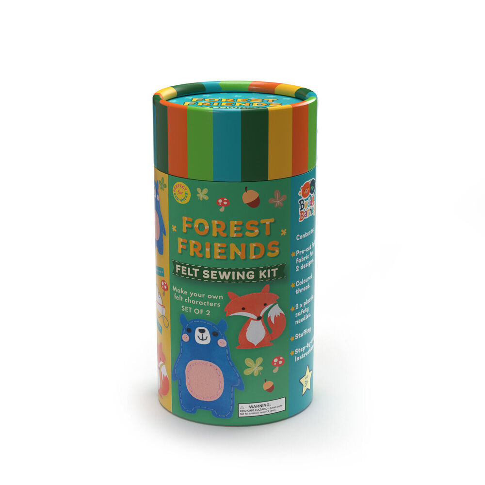 Buddy & Barney Felt Sewing Kit Tube Forest Friends 3y+
