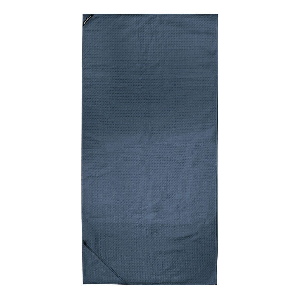2PK Bambury Matrix Large Microfibre Gym Towel w/ Zipper Pocket 60x120cm Denim