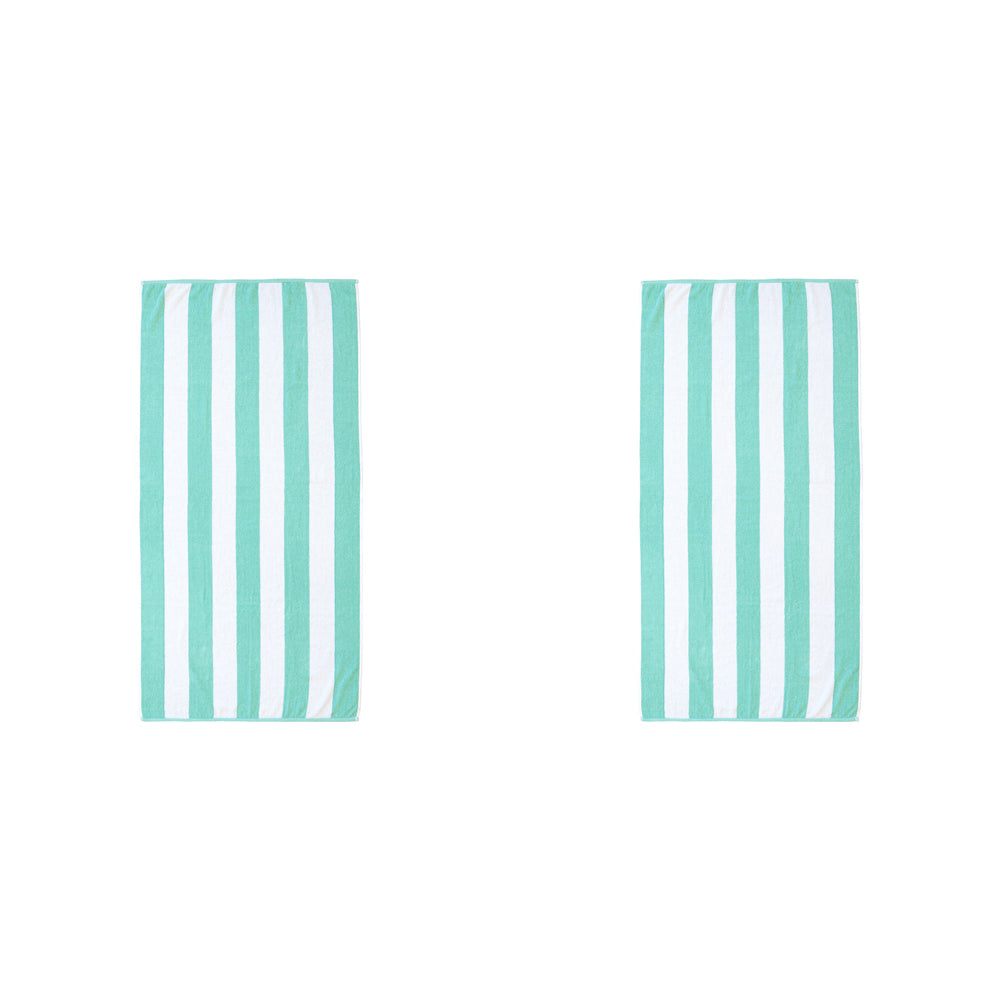 2PK Bambury Cotton Ecobeach Towel 75x150cm - Turquoise
