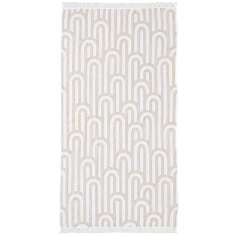 Bambury HiLo Cotton Beach Towel Arcade 90x170cm - Sand