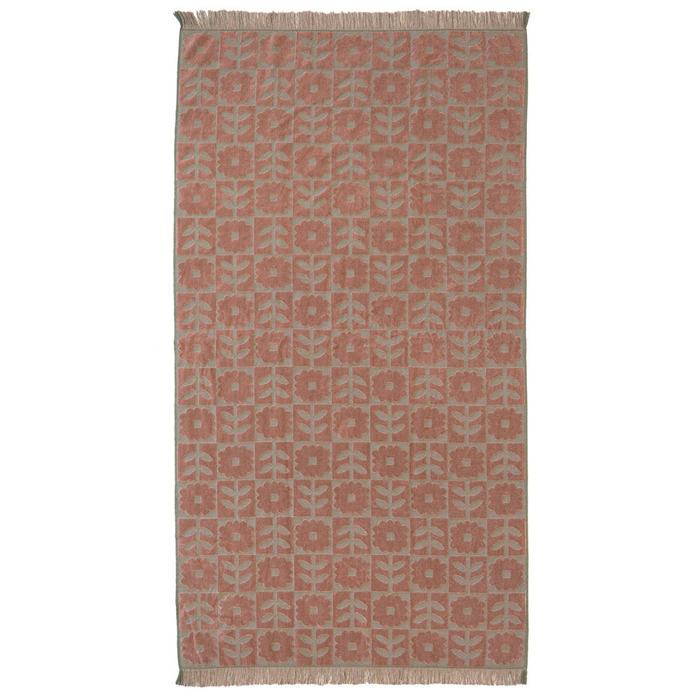 Bambury HiLo Cotton Beach Towel Bloom 90x170cm - Toffee