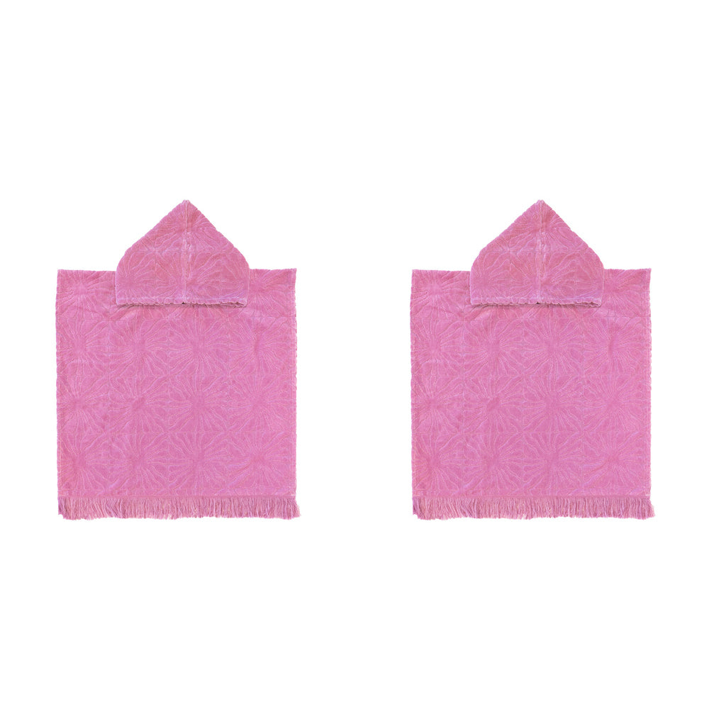 2PK Bambury HiLo Kids Poncho Dandy Cotton 60x60cm - Orchid