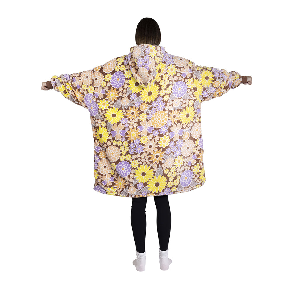 Bambury Blanket Hoodie Spring Garden Soft Touch Knitted Home