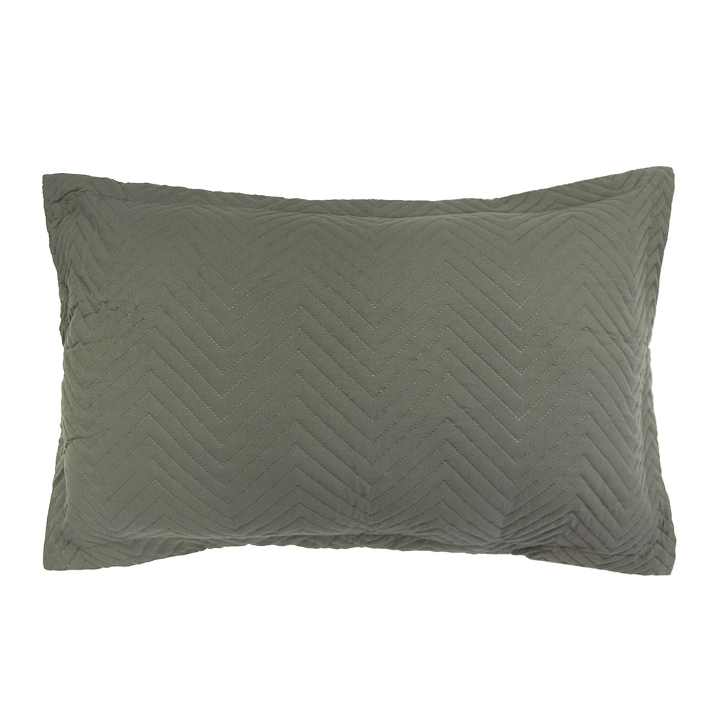 Bambury Herringbone Embossed Coverlet Set Moss Queen/King Bed Home