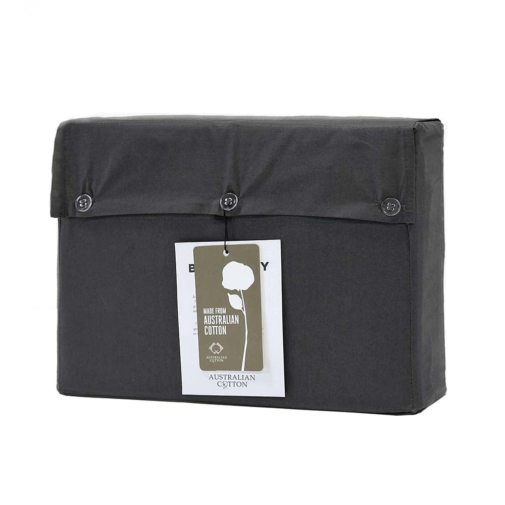 Bambury Size Queen Pinnacle Sheet Set Charcoal Home Bedding