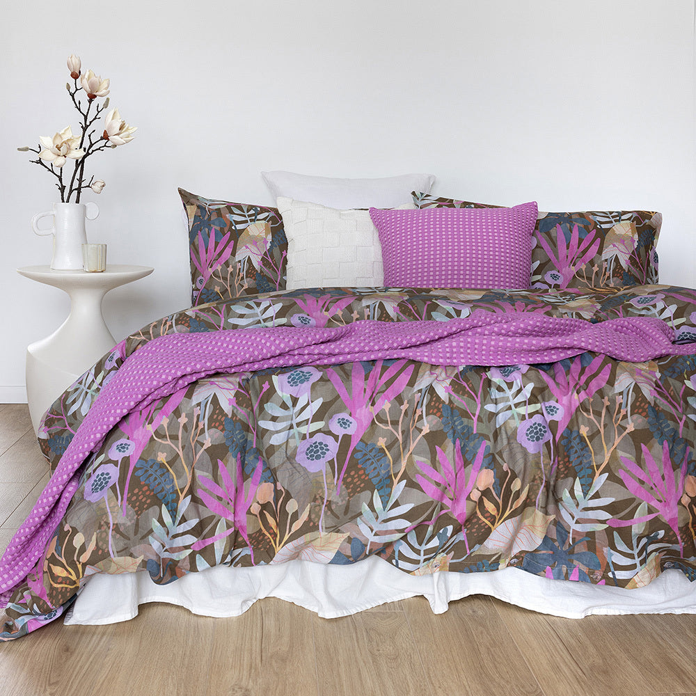 Bambury Hana Cotton Quilt Cover w/ Pillowcase Set