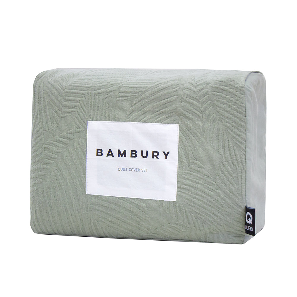 Bambury Wilmot Quilt Cover Set Double Bed Soft Touch Woven Home