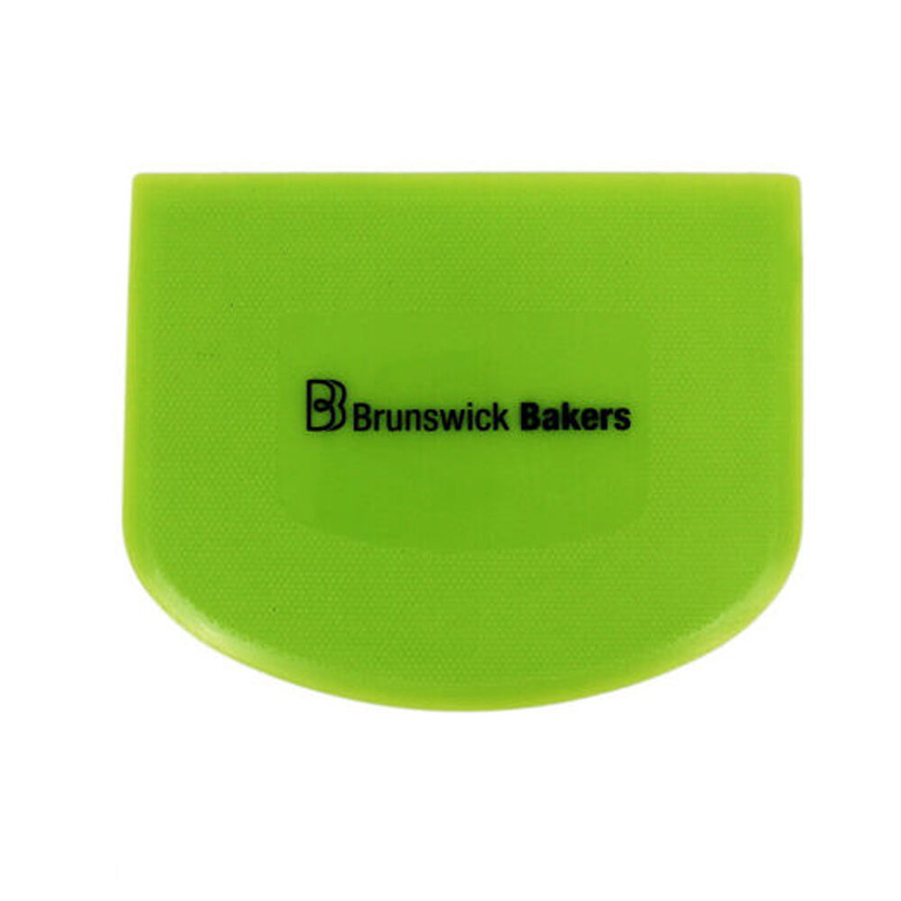 6PK Brunswick Bakers Flexible Dough Scraper 11.8x9.3cm - Green