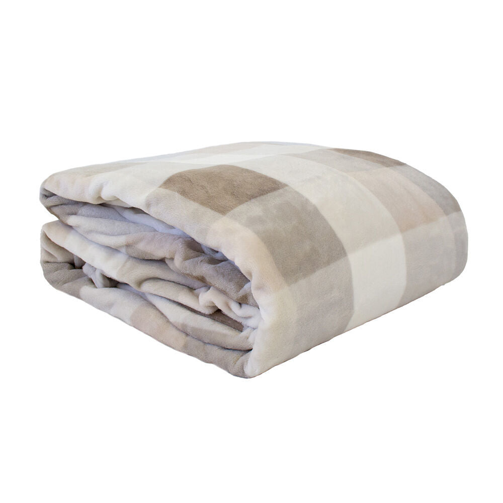 Bambury Charlie Ultraplush Warm Blanket Soft Bed Throws Nougat