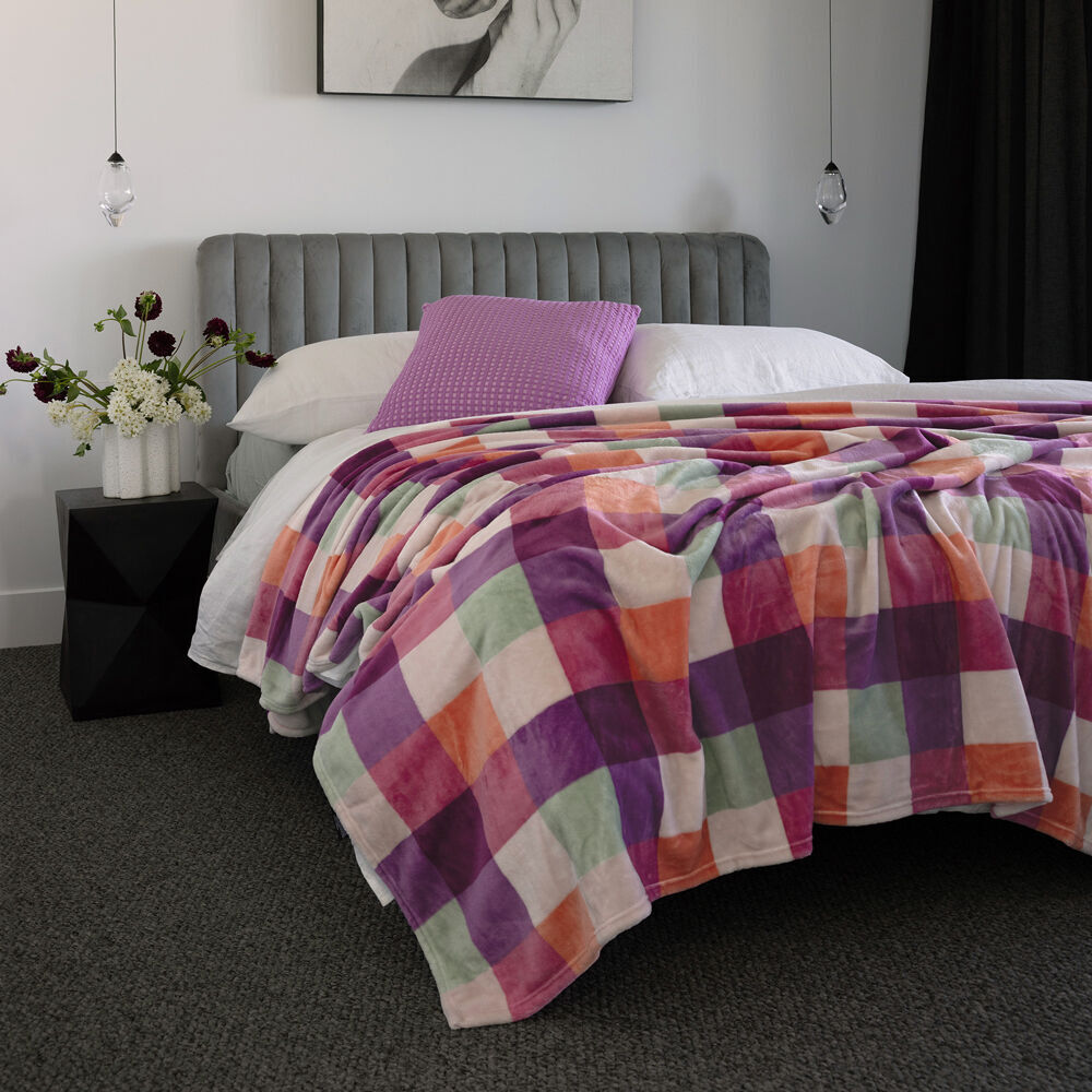Bambury Charlie Ultraplush Warm Blanket Soft Bed Throws Sherbet