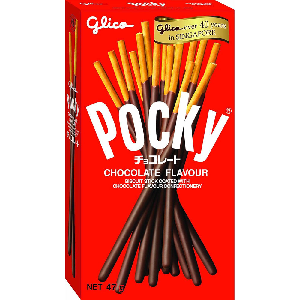 12PK Glico Pocky Chocolate Sticks Japanese Sweet Biscuit Snack 47G