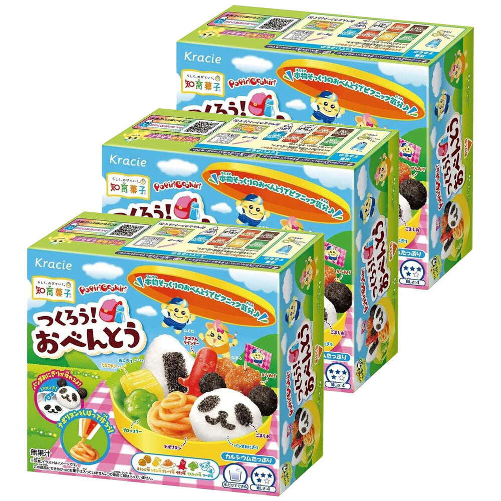 3PK Kracie Popin' Cookin' DIY Bento Japanese Candy Confectionery