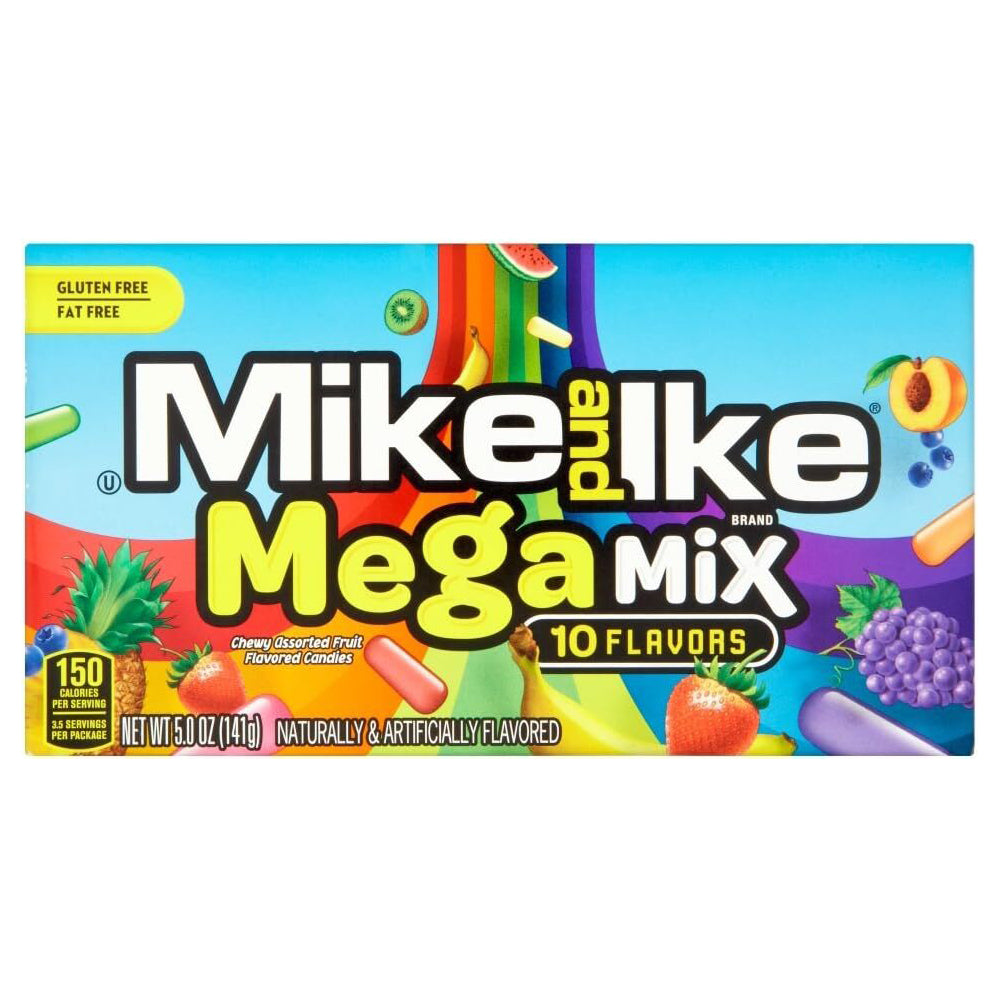 6PK Mike & Ike Mega Mix Candy Confectionery Lollies 120g