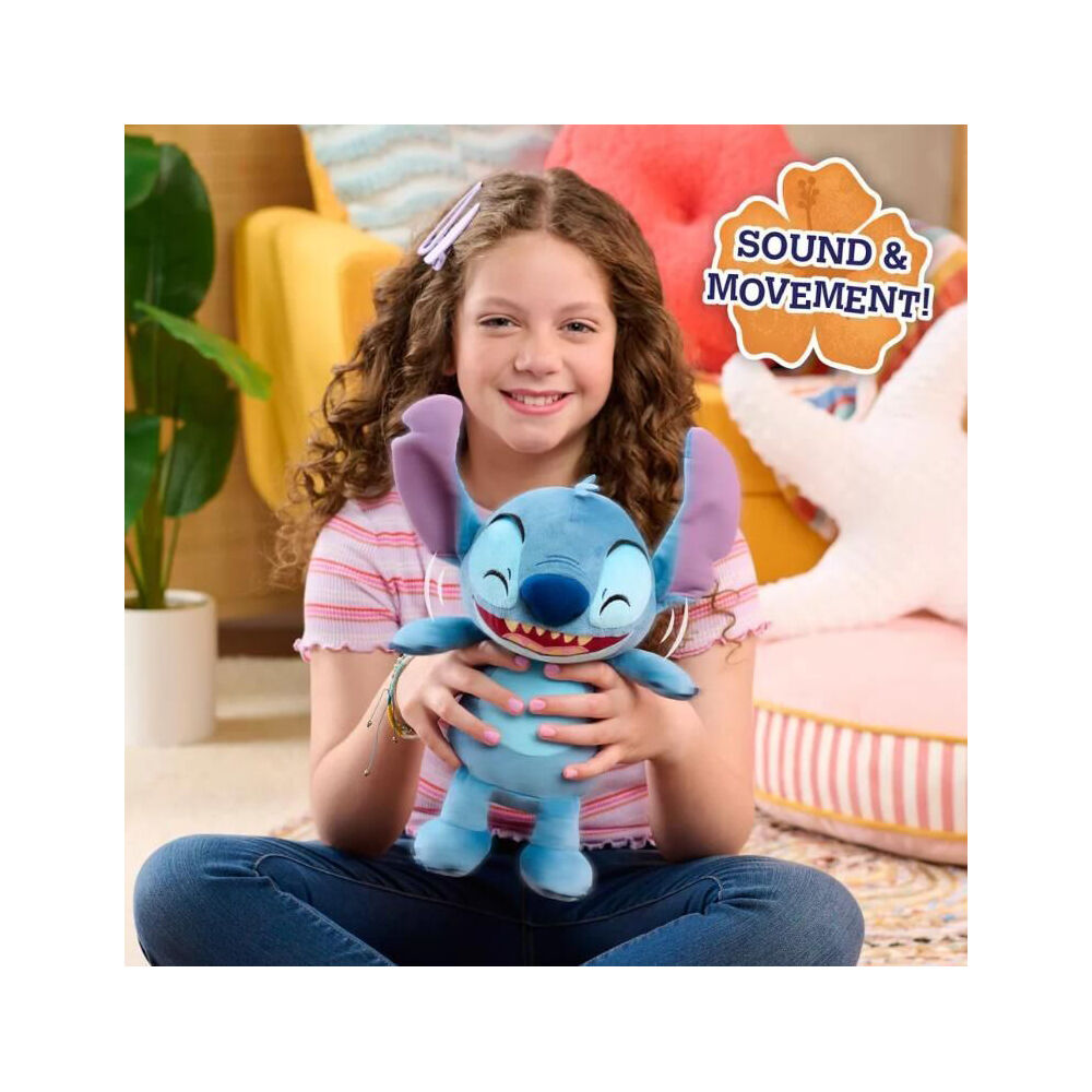 Lilo & Stitch Disney Crack Me Up Feature Interactive Plush 28cm For Ages 3y+
