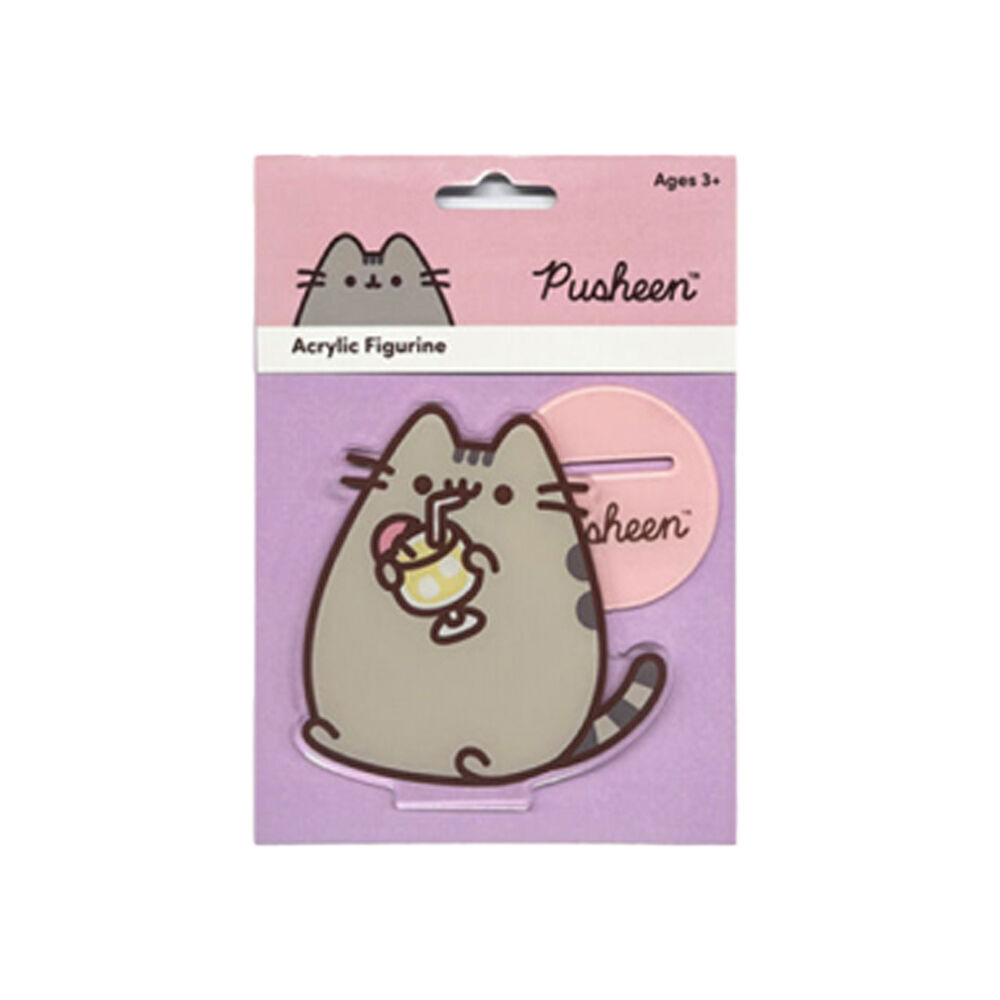 4PK Pusheen Acrylic Figurine Kids Collectable Toy For Ages 3y+ Assorted