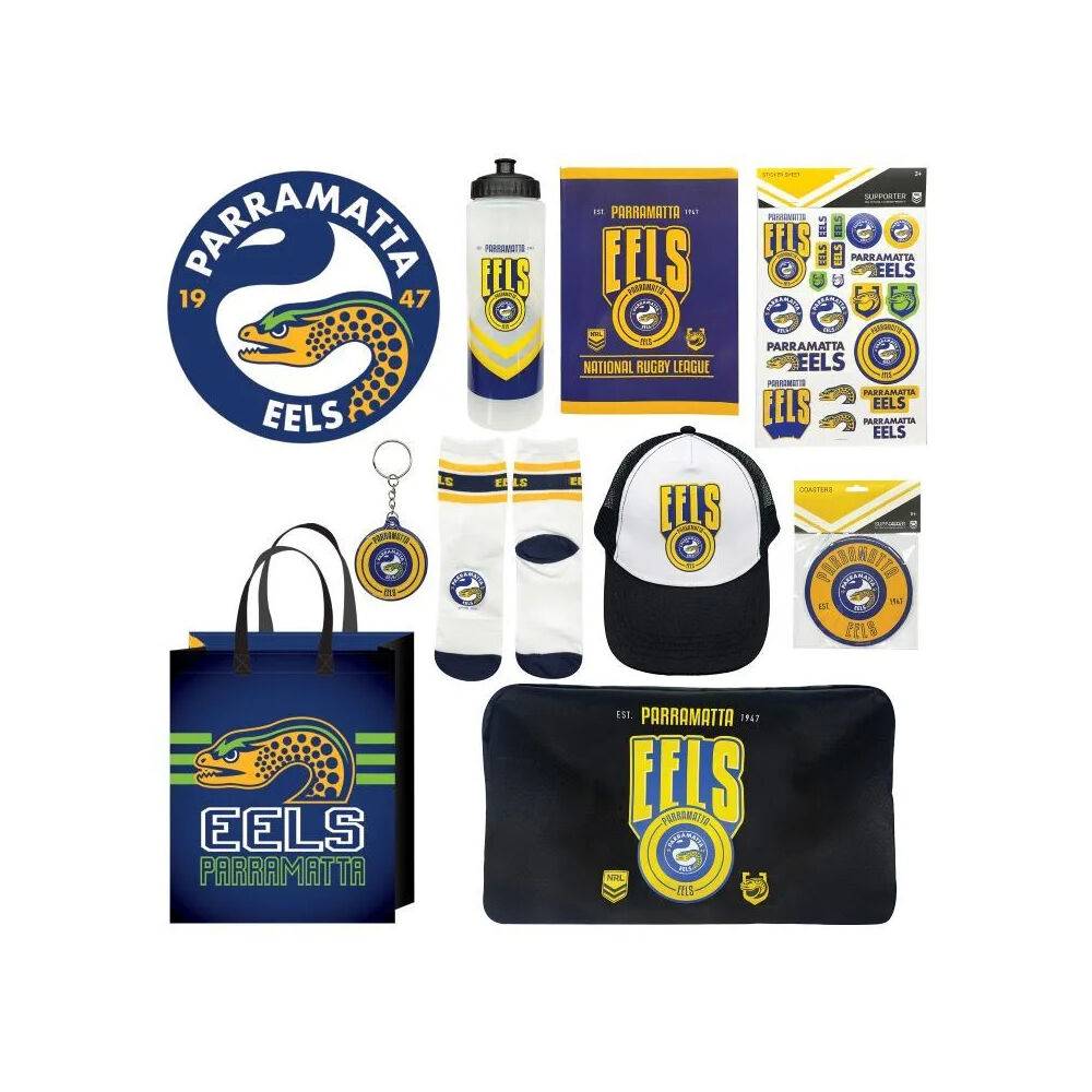NRL Parramatta Eels Showbag Premium Supporter Pack for Fans - 8y+