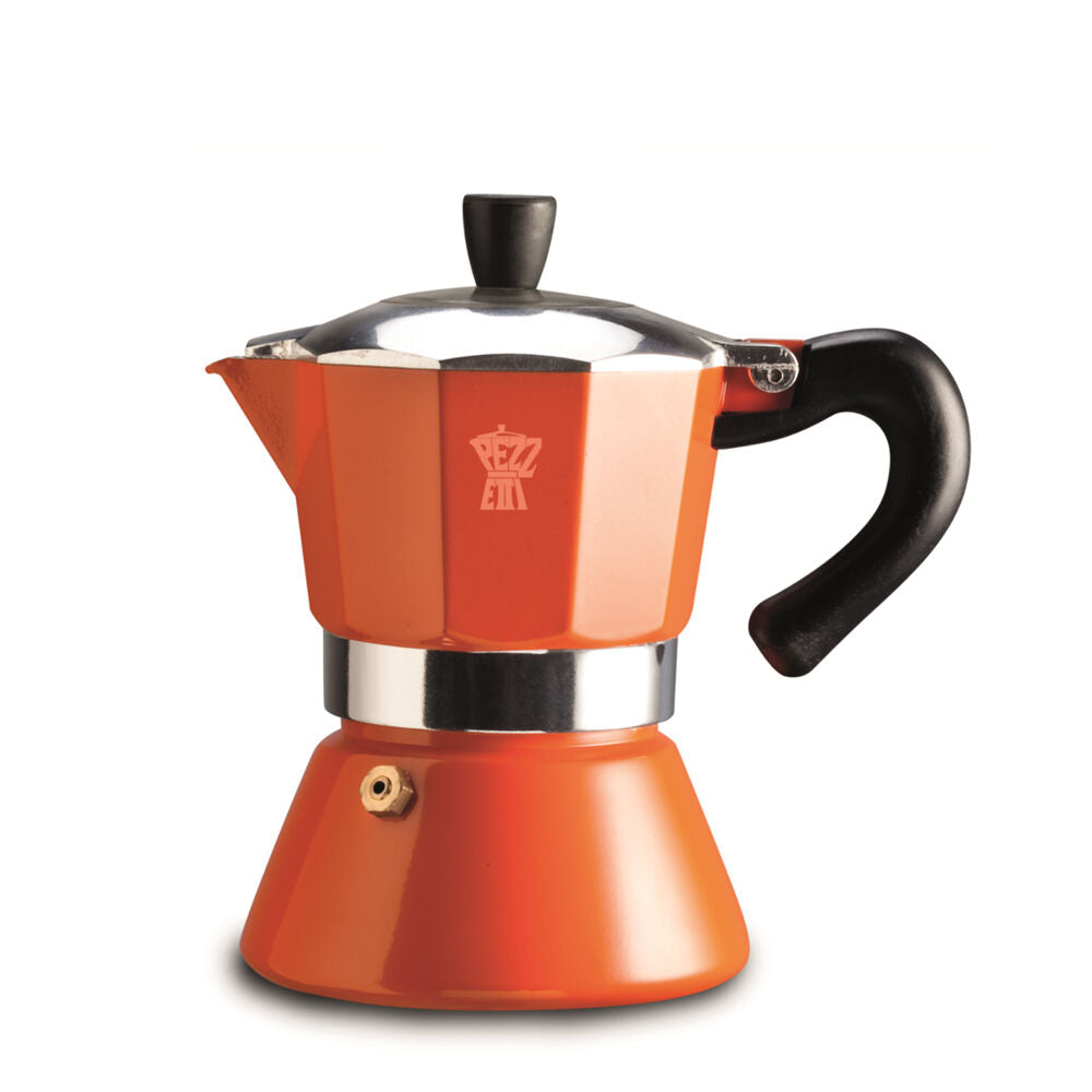 Pezzetti Bellexpress 6-Cup Stovetop Induction Coffee Maker - Orange